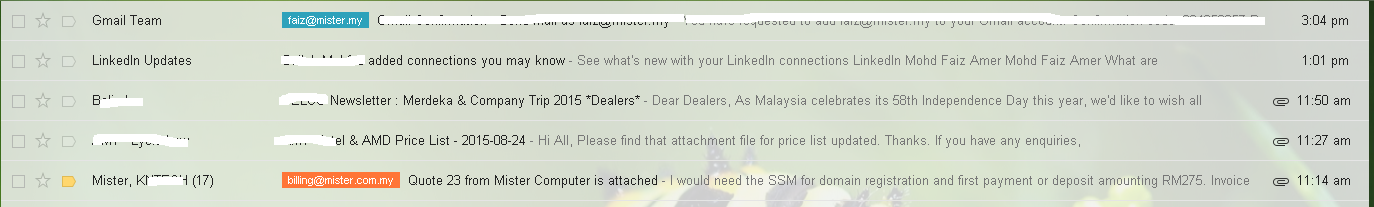 Tambah Akaun Email dalam Google Mail Tambah Akaun Email dalam Google Mail